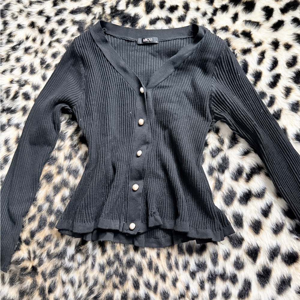 MCS Black Women's Cardigan Sweater